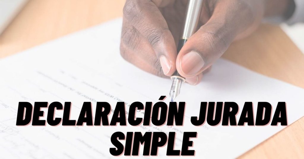 Declaración jurada simple chilena