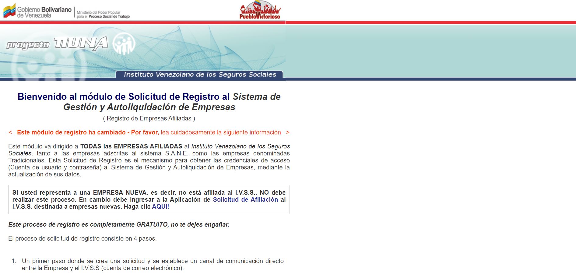 Página oficial de seguros sociales Venezuela